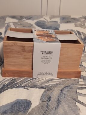 Better Homes And Gardens Bamboo Vanity Organizer in Natural Brown